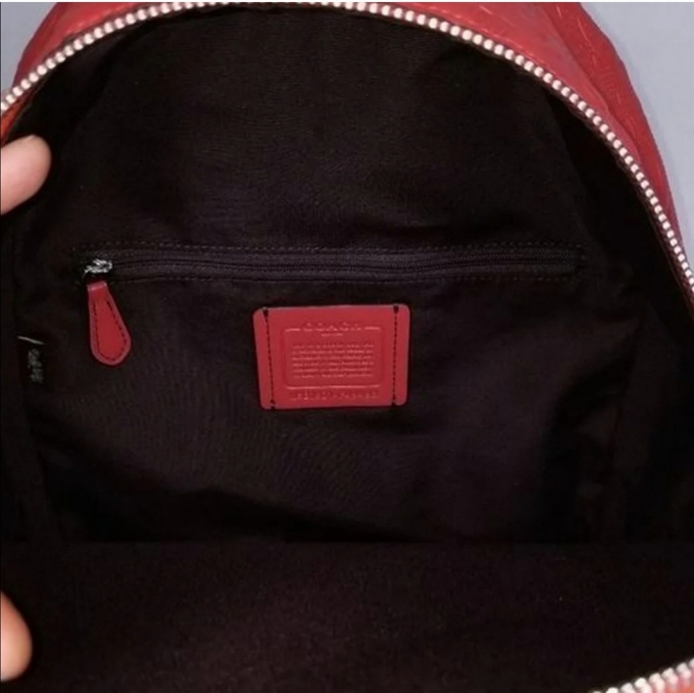 Coach UNISEX BACKPACK SIGNATURE LEATHER DEBOSSED - Picture 4 of 12